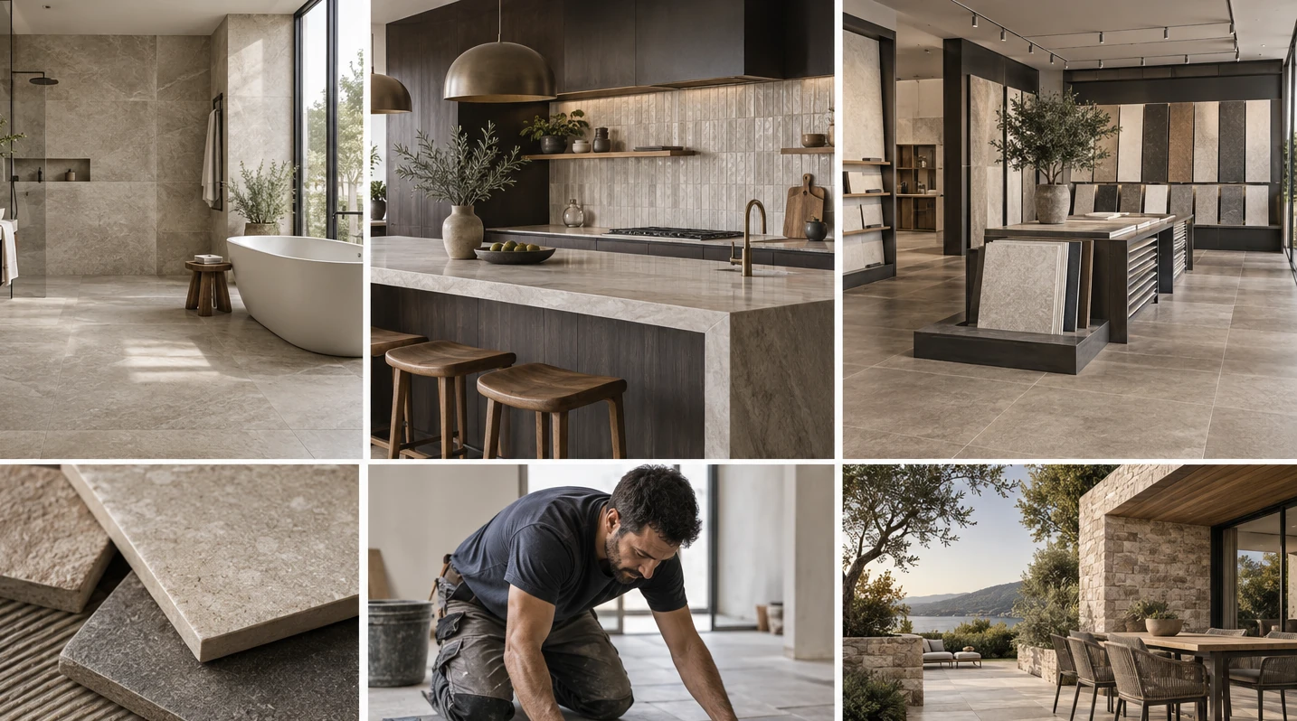 Architectural tile interiors
